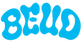Logo Beud CBD en typographie bleue stylisée